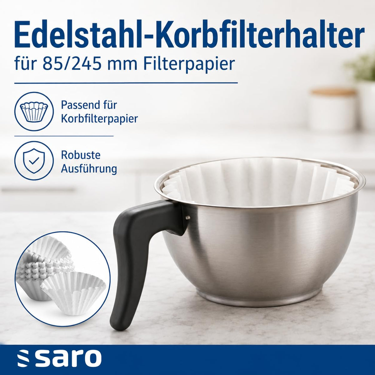 Kaffeemaschine mit Edelstahl Isolierpumpkanne 2,2 L Brühzeit 5 bis 6 Min Trockenlaufschutz 2,069 kW THERMO 24