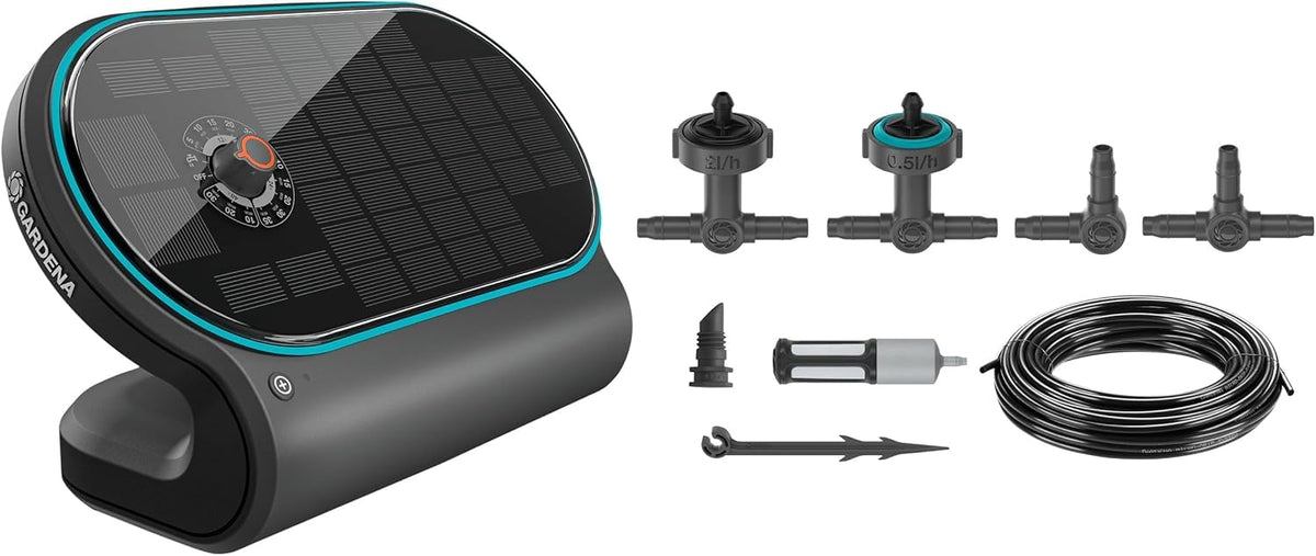 AquaBloom L Set autarkes Bewässerungssystem Balkon Terrasse Hochbeet ohne Wasser Strom 30 Pflanzen 13330 20