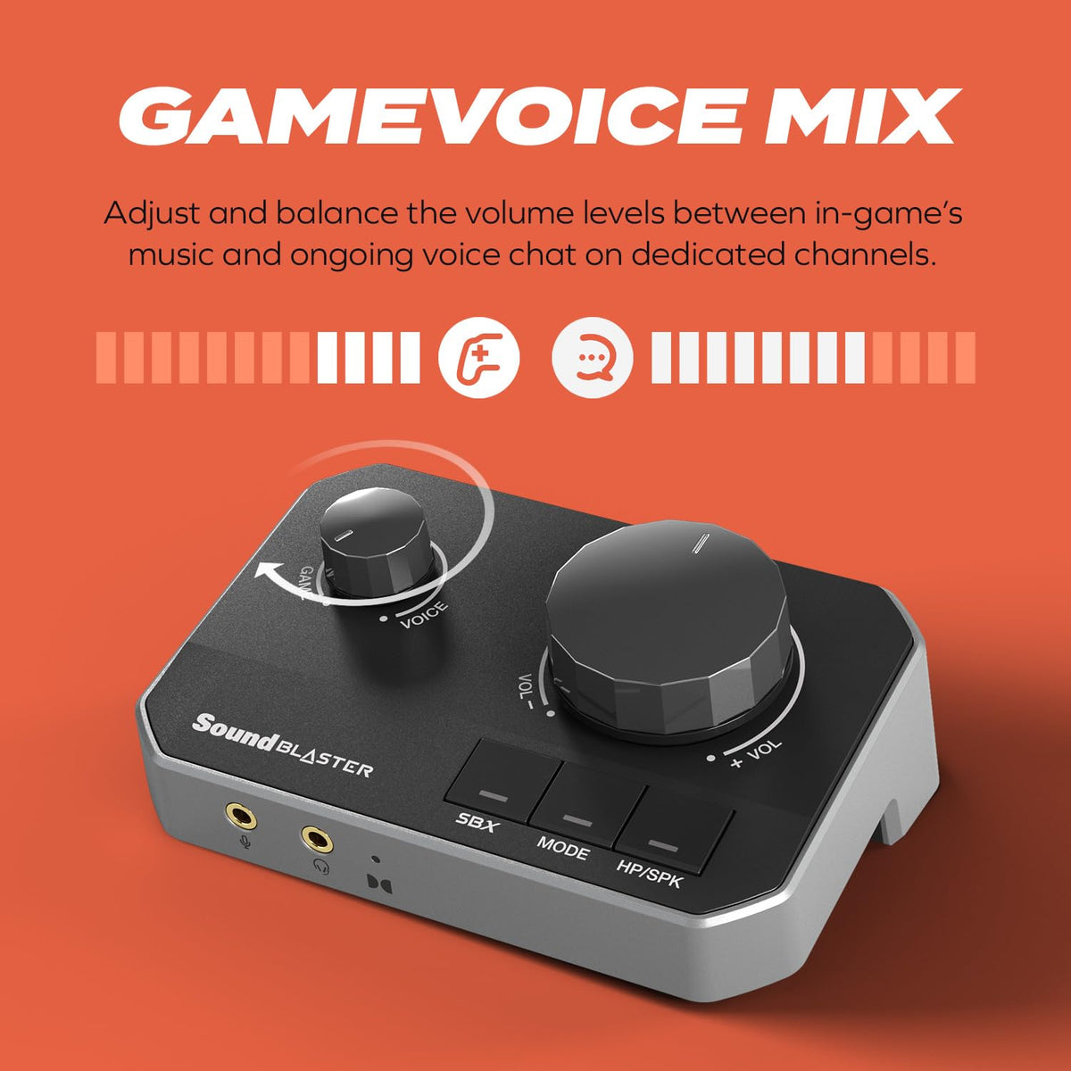 G8 HiRes Gaming USB DAC mit dualem USB Audiomixing und anpassbarer Acoustic Engine und 10 Band Equalizer