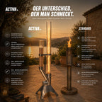 Feuersäule Outdoor mit Reinigungsbürste und Abdeckhaube Nachhaltige Pelletfackel für Gartenambiente