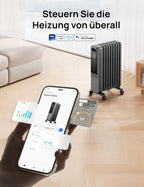 Ölradiator 2000W Energiesparend Heizung 9 Rippen Fernbedienung 3 Stufen 24h Timer Thermostat Kippschutz OH310