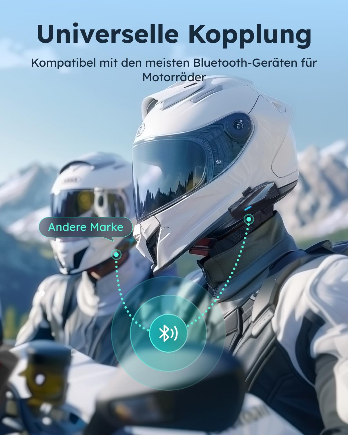 S1 Motorrad Bluetooth Headset für 8 Fahrer Mesh Kommunikationssystem Intercom Helm Gegensprechanlage