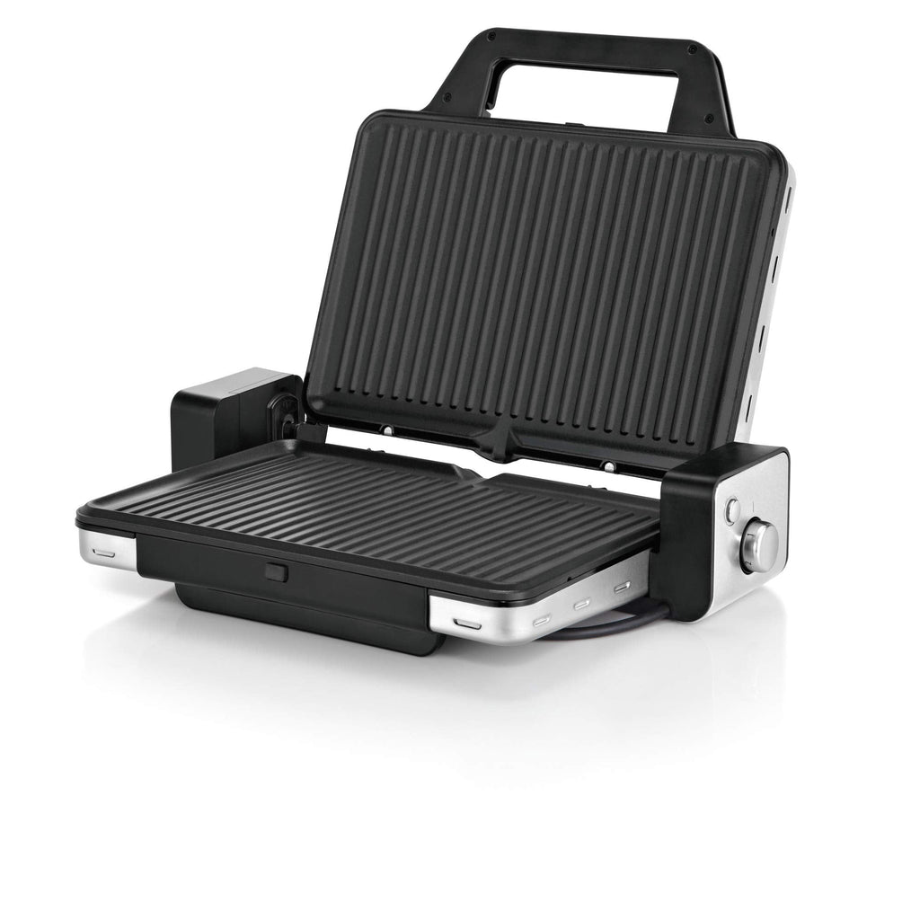 Lono Kontaktgrill Plattengriller 2 in 1 Tischgrill mit abnehmbaren spülmaschinenfesten Grillplatten 2100 W