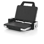 Lono Kontaktgrill Plattengriller 2 in 1 Tischgrill mit abnehmbaren spülmaschinenfesten Grillplatten 2100 W