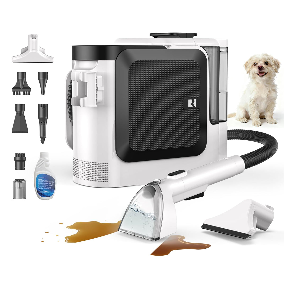 C2 Polsterreiniger 26KPA 1800W Heißdampf Waschsauger 4 in 1 Dampfreiniger Sofa Teppich Fenster Auto 7 Zubehör