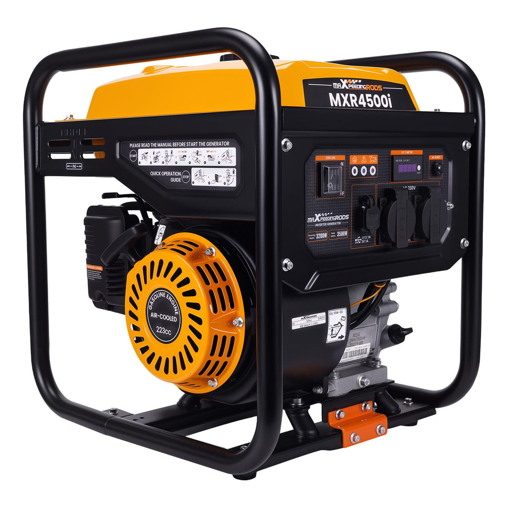 Tragbarer Inverter Stromgenerator 3500W Benzin 4 Takt 223cc Notstromaggregat Generator für Camping