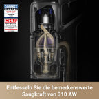 Z30 Akku Staubsauger 28000 Pa 310 AW CelesTect LED Beleuchtung für eine gründliche Reinigung