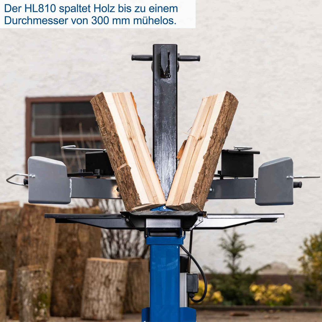 Elektrischer Holzspalter HL810 Brennholzspalter mit 8 Tonnen Spaltkraft und 3500W Motor für Brennholz