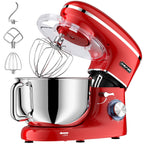 Küchenmaschine Teigmaschine 2000W Knetmaschine 6.2L Edelstahlschüssel 6 Stufen leise Rührbesen Knethaken
