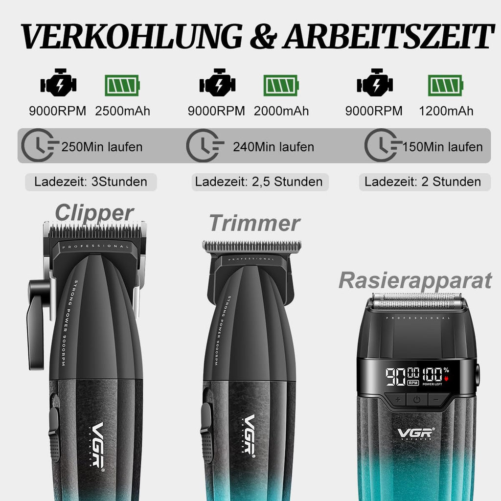 640 S3 3 in 1 Haarschneidemaschine für Herren Profi Haarschneider für Bart und Haare sowie Haarschnitt