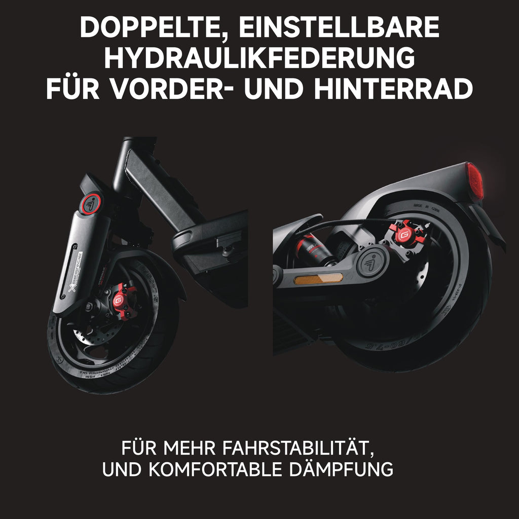 MAX G3 D E Scooter Zulassung 80 km Eco 75 km Sport duale Hydraulikfederung 130kg Smart Display 3,5h Ladezeit
