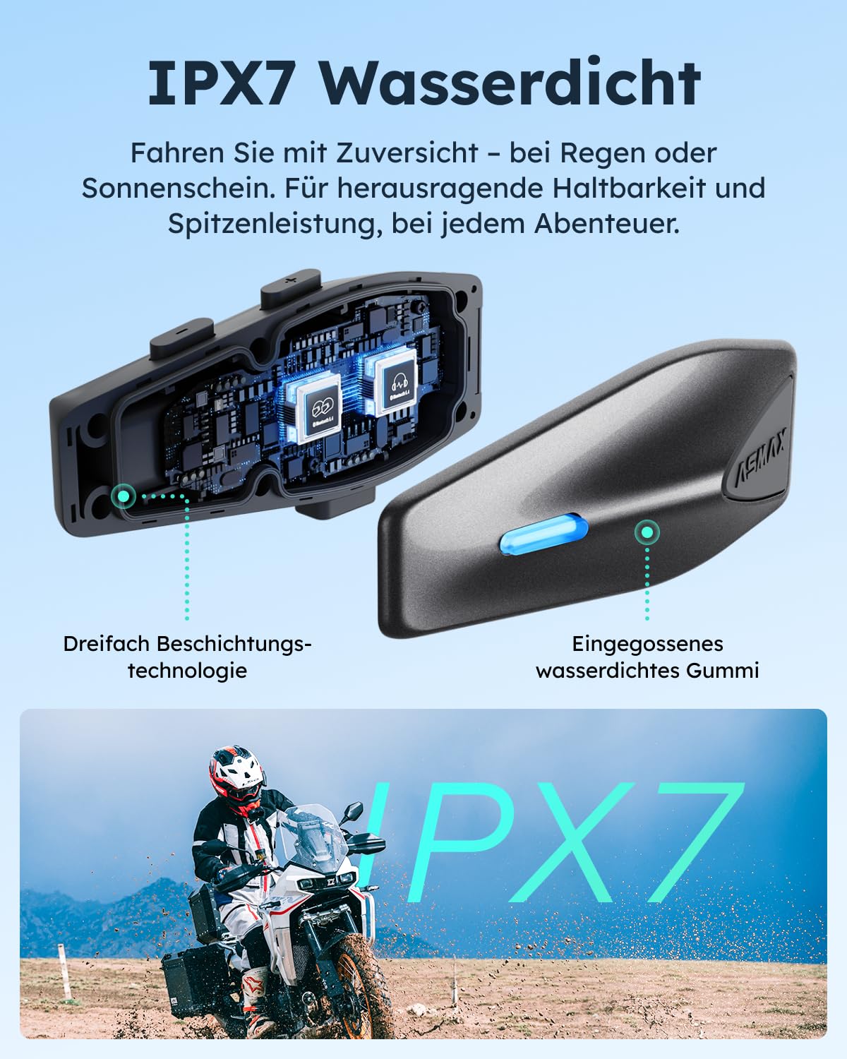 S1 Motorrad Bluetooth Headset für 8 Fahrer Mesh Kommunikationssystem Intercom Helm Gegensprechanlage