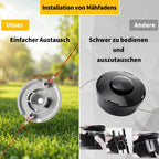 Akku Rasentrimmer 21V 5 in 1 2x 4.0Ah Unkrautbürste 900W bürstenloser Motor Freischneider für Rasen Garten Hof