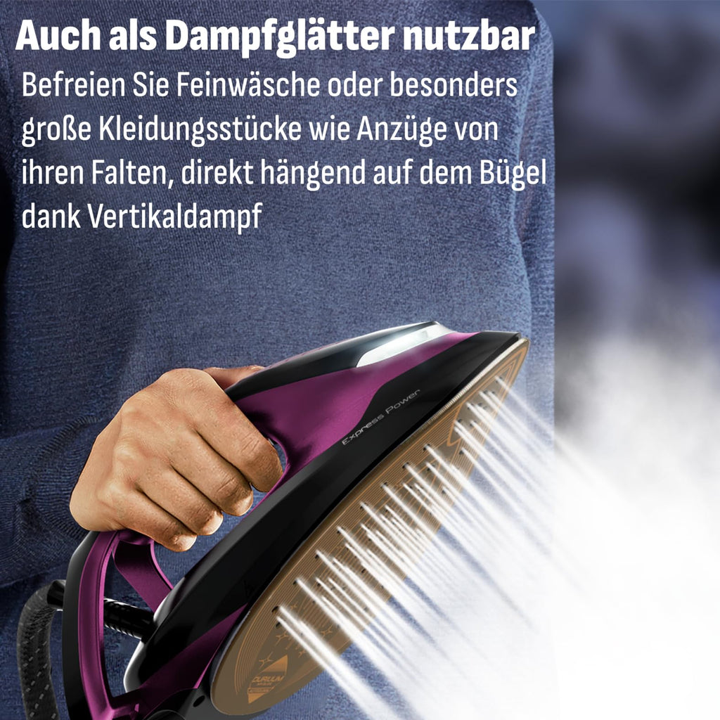 Express Vision Dampfbügeleisen 6,9 Bar Dampfstoß 480 g pro Min Smart Temp LED Kalkkollektor 1,8 L SV8152