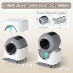 Selbstreinigende Katzentoilette 90L Großraum Katzenklo Elektrisch für Katzen mit automatischer Reinigung