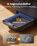Selbstreinigendes offenes Katzenklo mit EaseClean Auto und manuellen Modi inkl Katzenklomatte 40 Beutel Basis