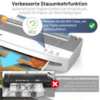 Laminiergerät A3 Set mit 50 Folien und 4 Rollen 1000 mm pro Minute für Büro Schule Zuhause