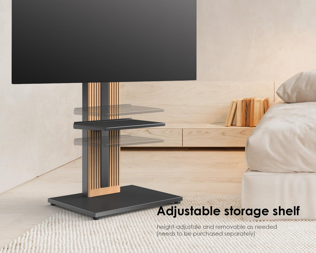 TV Ständer aus Buchenholz für 32 bis 65 Zoll Fernseher bis 40 kg Zen Serie Standfuß TV Möbel