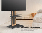 TV Ständer aus Buchenholz für 32 bis 65 Zoll Fernseher bis 40 kg Zen Serie Standfuß TV Möbel
