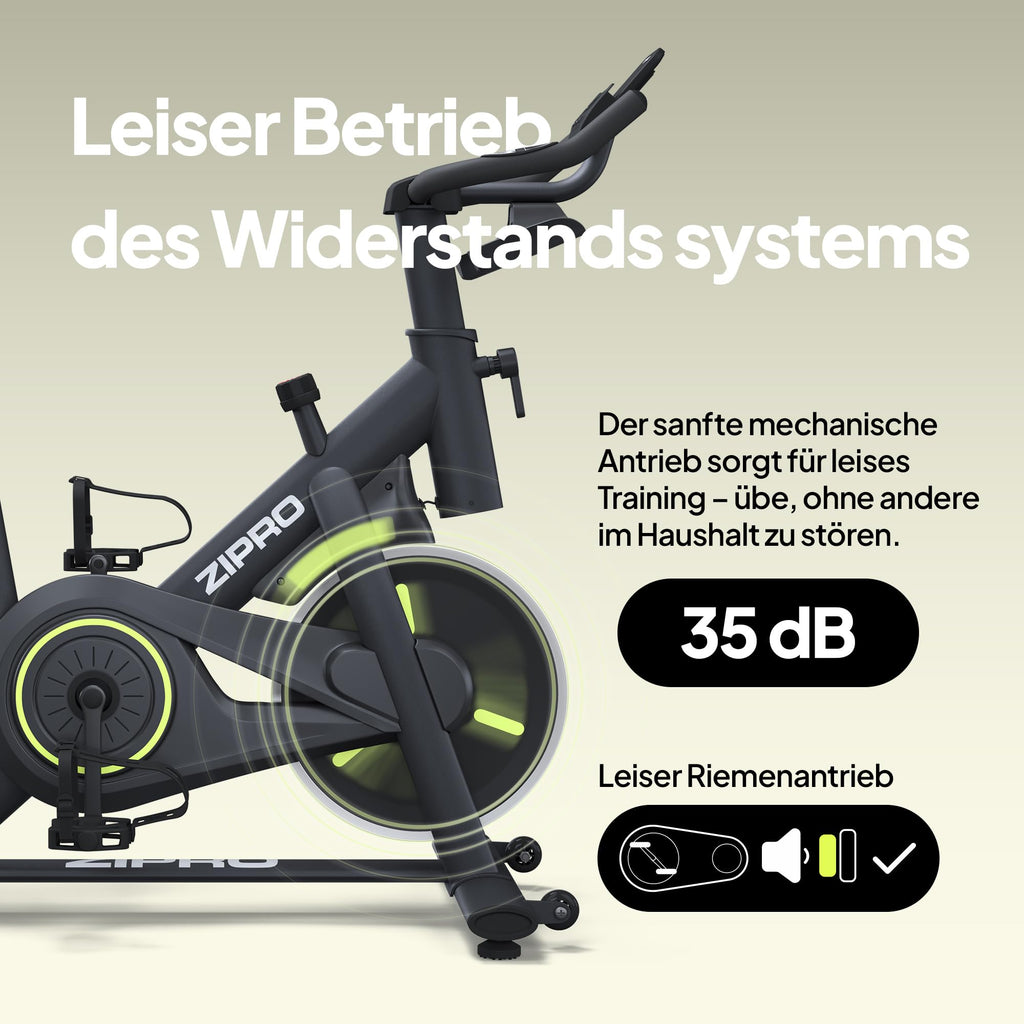 Heimtrainer Fahrrad mit App und Handpuls Ergometer für 145 bis 195 cm für Cardiotraining zu Hause