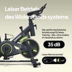Heimtrainer Fahrrad mit App und Handpuls Ergometer für 145 bis 195 cm für Cardiotraining zu Hause