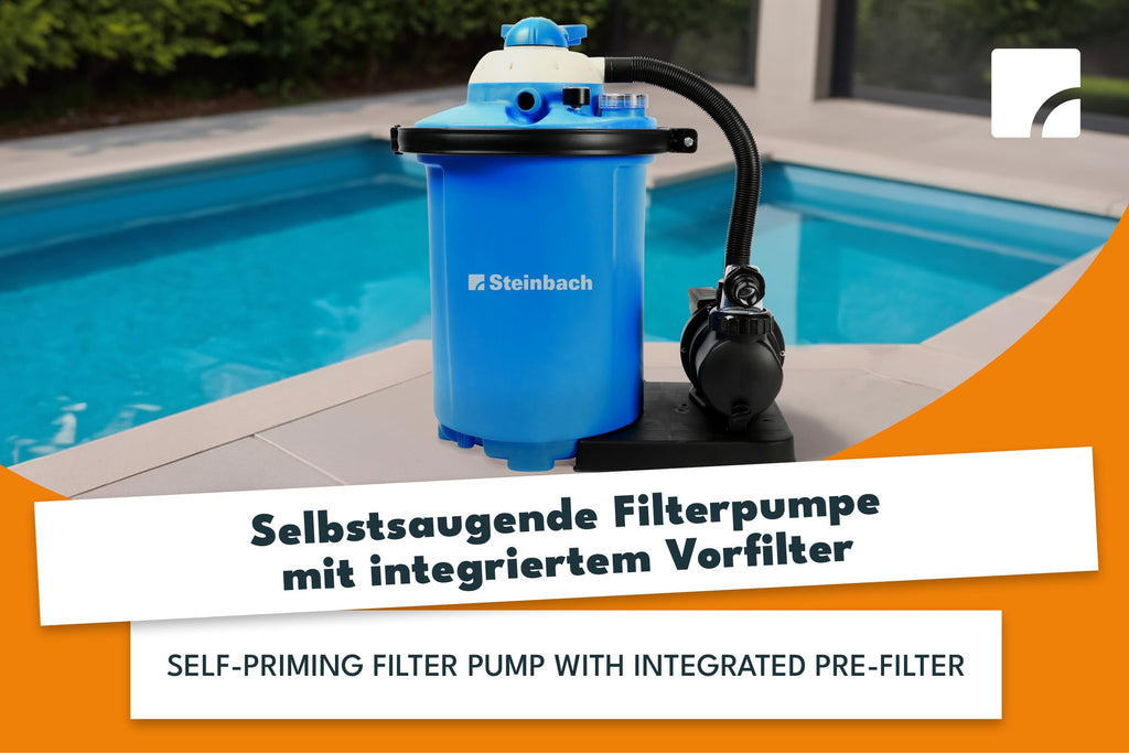 Filteranlage Comfort 75 040100Y selbstsaugende Pumpe für Pools bis 40000 l 7,8 m³/h Vorfilter Manometer