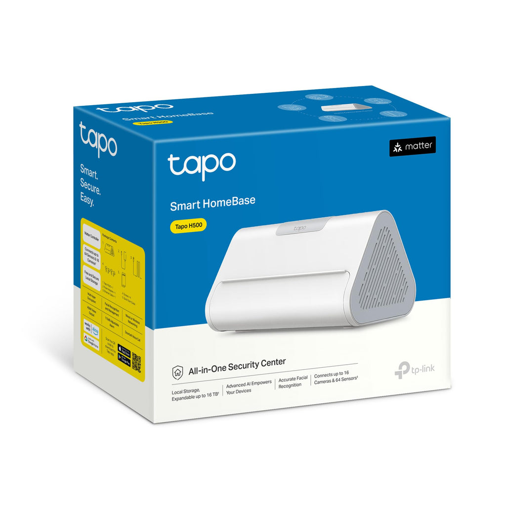 H500 Hub 16GB bis 16TB erweiterbar für 16 Kameras und 64 Sensoren HDMI 5 GHz WLAN und Ethernet Alarm Matter