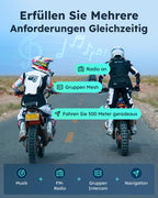 S1 Motorrad Bluetooth Headset für 8 Fahrer Mesh Kommunikationssystem Intercom Helm Gegensprechanlage