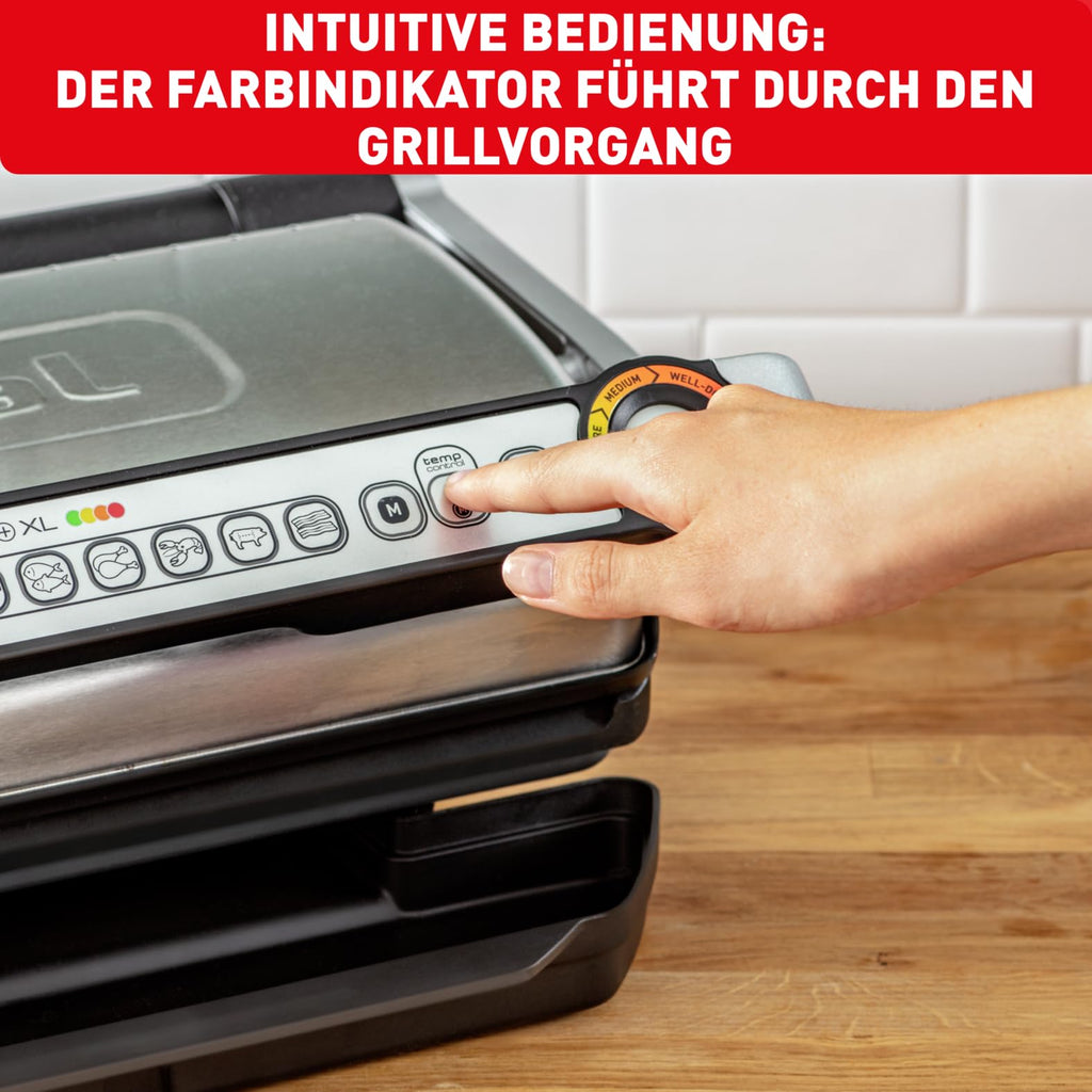 OptiGrill Plus XL Kontaktgrill elektrischer Tischgrill mit 9 Automatikprogrammen und manuellem Modus
