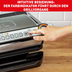 OptiGrill Plus XL Kontaktgrill elektrischer Tischgrill mit 9 Automatikprogrammen und manuellem Modus