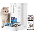 YumShare Dual Hopper 2 Futterautomat für Katze und Hund 2 Näpfe Kamera Gesichtserkennung 5L KI 2,4 und 5G WLAN