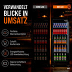 Getränkekühlschrank 230 Liter 4 Böden schwarz GKSE230 Energieklasse B für Gastronomie und Gewerbe