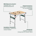 Multifunktionstisch MWB 100 klappbare Werkbank und Montagetisch für Werkstatt Montage und Heimwerker