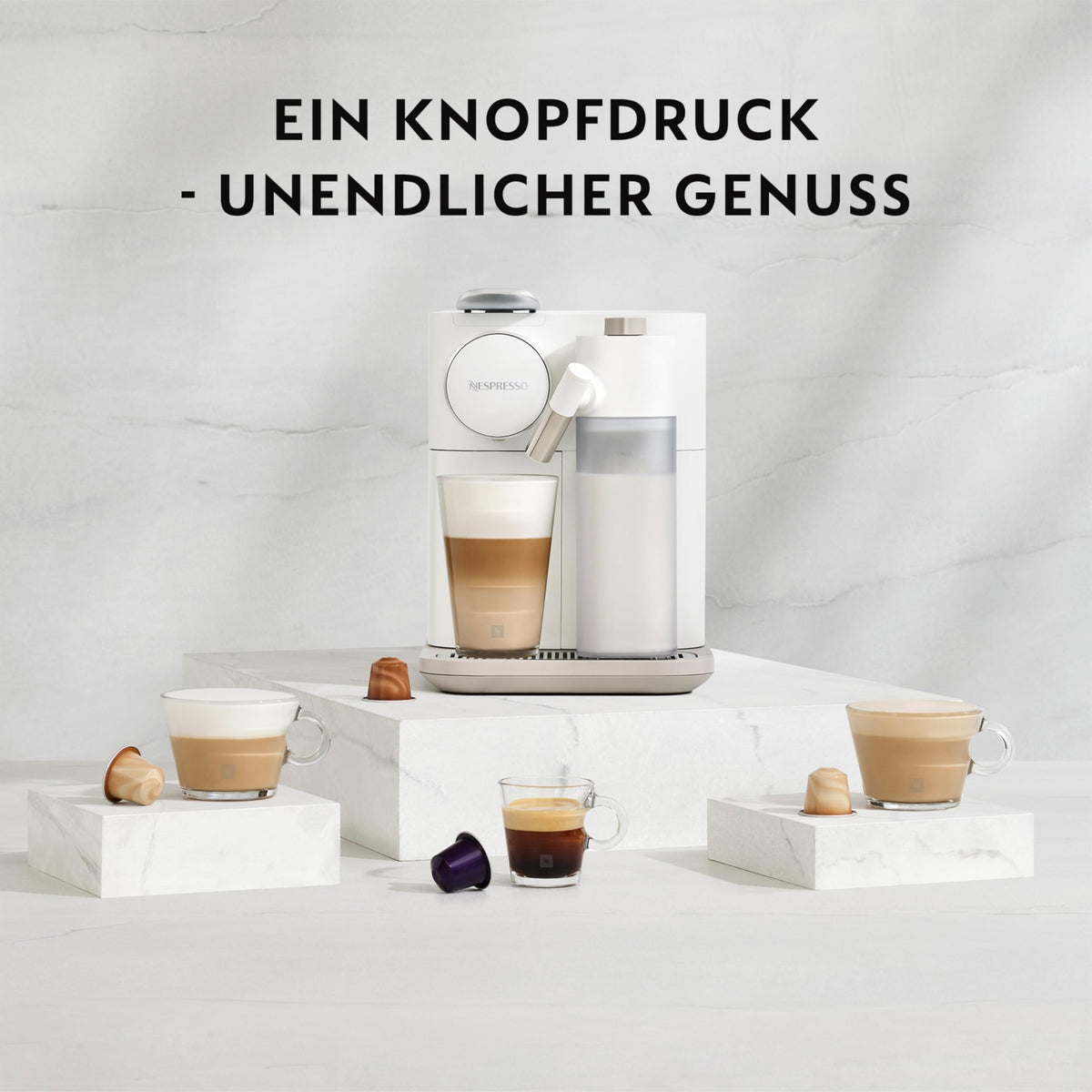 Gran Lat Automatic Coffee and Espresso Machine with Milk Frother and Capsule Coffee Maker for Home Office