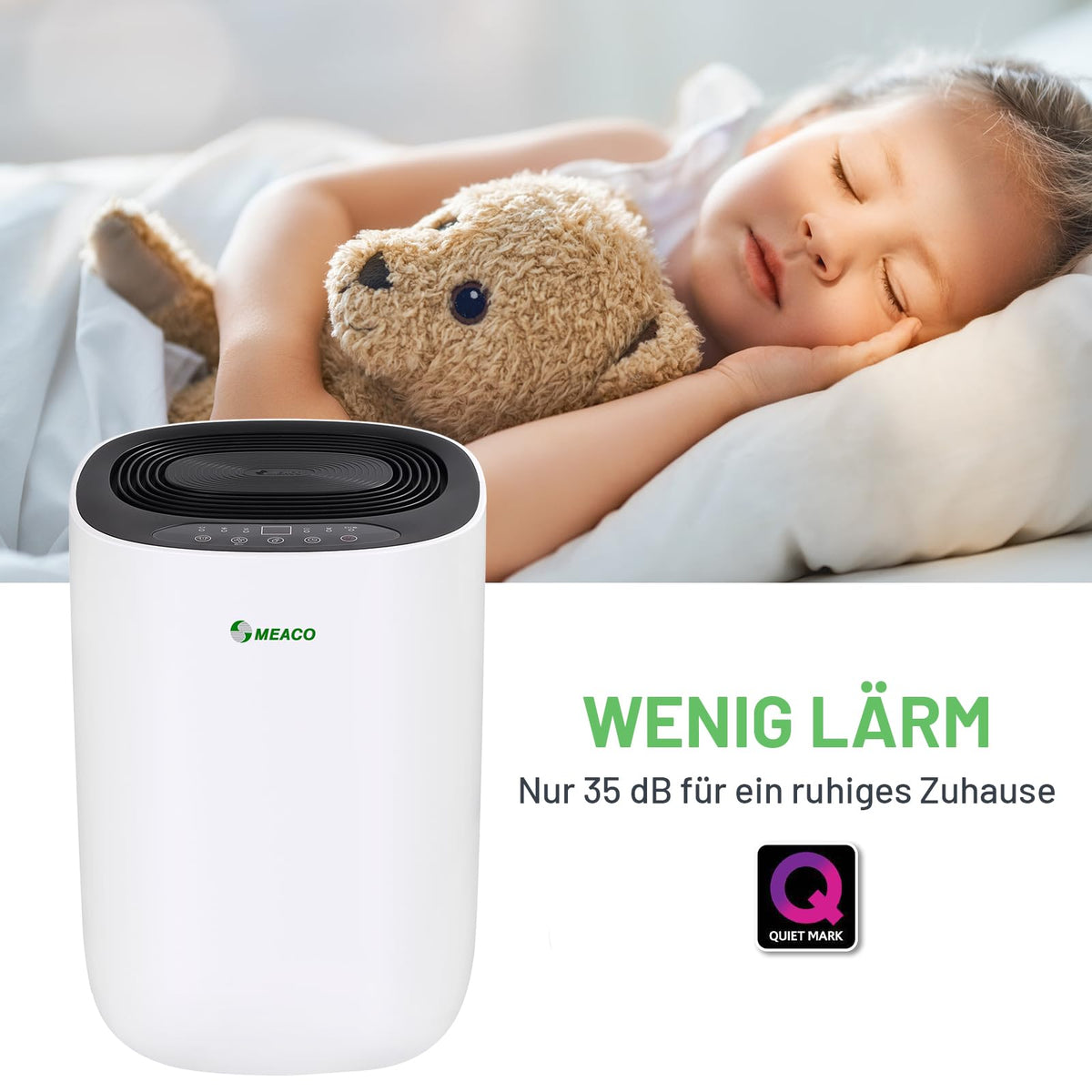 MeacoDry 12LB Luftentfeuchter 165 W 240 V Schwarz 12L Energieklasse A+++ für Wohnräume und Keller