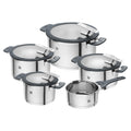 Simplify Kochtopf Set 5 teilig mit integriertem Sieb Induktionsgeeignet grau Kochgeschirr Set