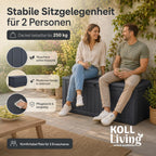 Auflagenbox Kissenbox 570 Liter 100% wasserdicht Belüftung kein Schimmel Holzoptik Deckel 250 kg Anthrazit