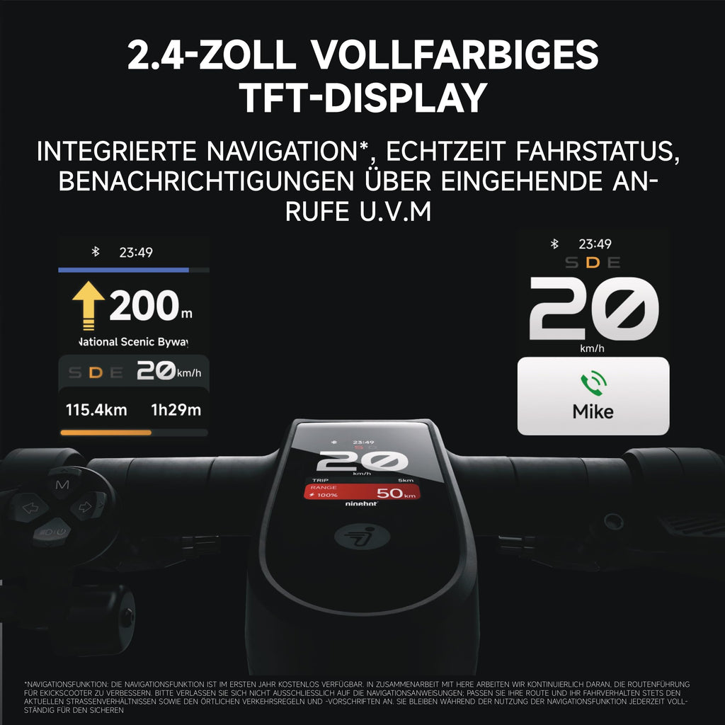 MAX G3 D E Scooter Zulassung 80 km Eco 75 km Sport duale Hydraulikfederung 130kg Smart Display 3,5h Ladezeit