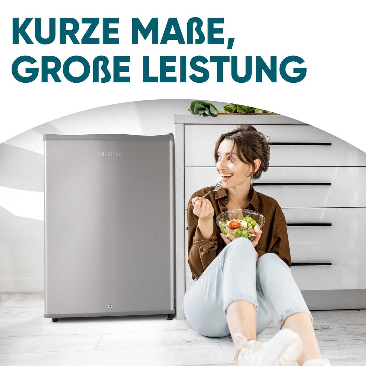 Mini Gefrierschrank 42L minus 18°C Eiswürfelschale Türanschlag wechselbar 4 Sterne Camping Energieklasse E