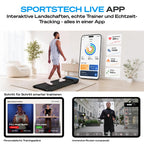 Walking Pad Laufband sWalk Lite, 6% Steigung, 6 km/h, LED, App, Fernbedienung, leise, flach, bis 150 kg