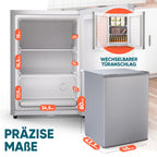 Mini Gefrierschrank 42L minus 18°C Eiswürfelschale Türanschlag wechselbar 4 Sterne Camping Energieklasse E