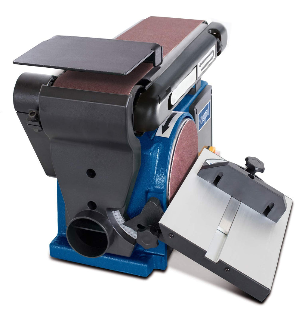 Band Tellerschleifer BTS900 370W Schleifteller 150mm Band 915x100mm Tischneigung 0 bis 45 Grad Guss Absaugung