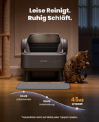 Selbstreinigendes offenes Katzenklo mit EaseClean Auto und manuellen Modi inkl Katzenklomatte 40 Beutel Basis
