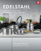 Simplify Kochtopf Set 5 teilig mit integriertem Sieb Induktionsgeeignet grau Kochgeschirr Set