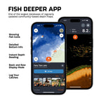 Smart Sonar Pro+ 2 Fischfinder Echolot mit Tiefenmesser und GPS Sender sowie gratis App Kajak Boot Eisangeln