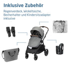 Zelia Select Trio Kinderwagen 3in1 mit Kindersitz 0 bis 4 Jahre 22 kg faltbar wendbar CabrioFix S iSize Grau