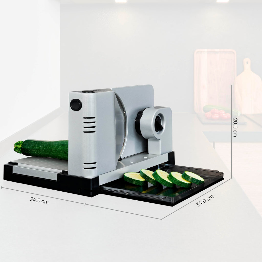 Allesschneider Icaro 7 elektrischer Allesschneider mit Eco Motor silbermetallic