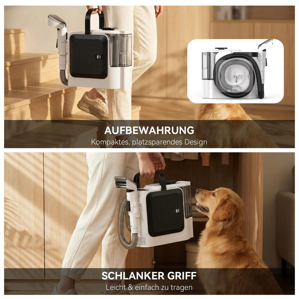 C2 Polsterreiniger 26KPA 1800W Heißdampf Waschsauger 4 in 1 Dampfreiniger Sofa Teppich Fenster Auto 7 Zubehör