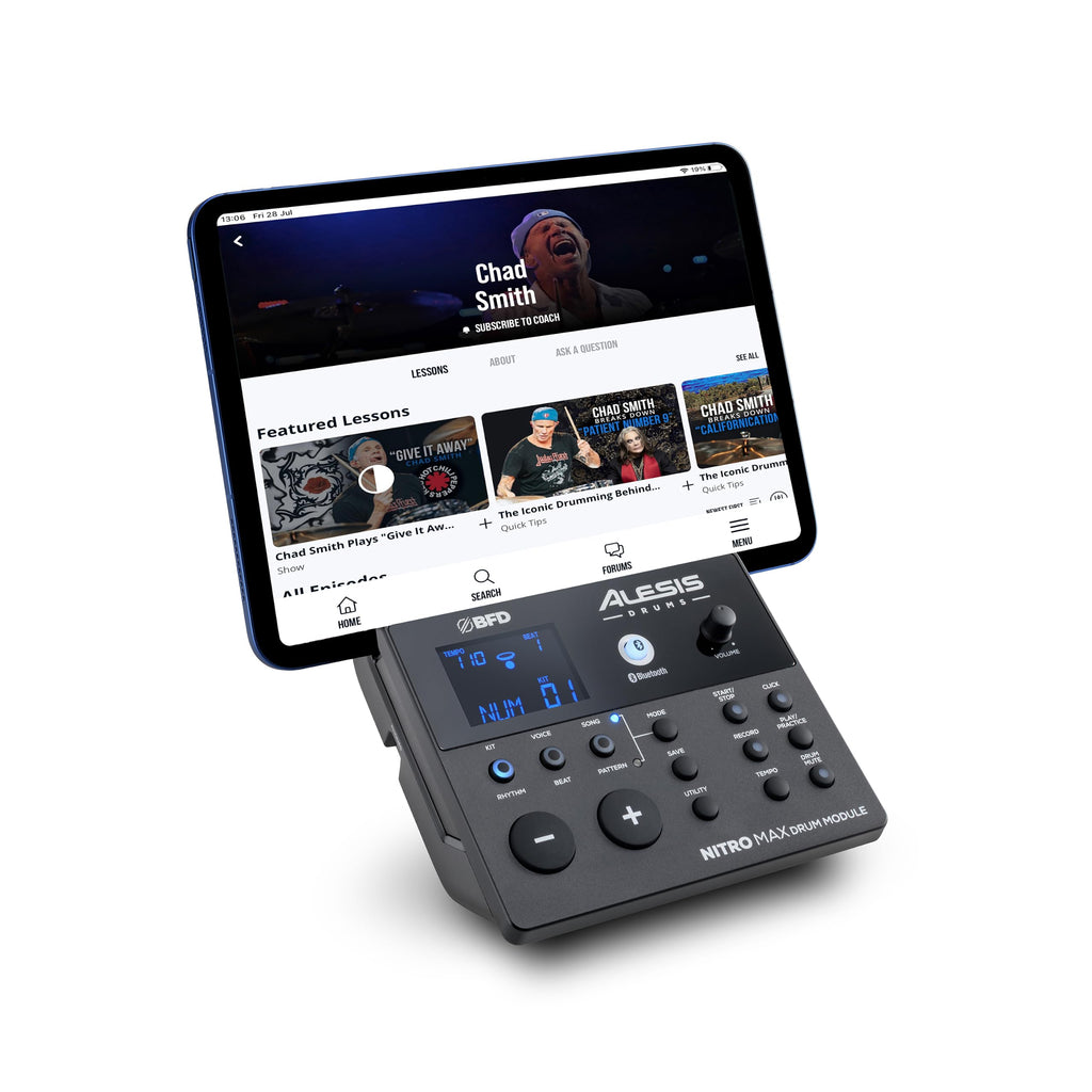 Nitro Max kompaktes elektronisches Schlagzeug E Drum Set mit Mesh Pads 10 Zoll Snare Bluetooth 400 Sounds