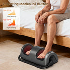 Shiatsu Fuß und Wadenmassagegerät elektrisch mit Wärme Knet und Rollmassage 360° verstellbar mit Fernbedienung